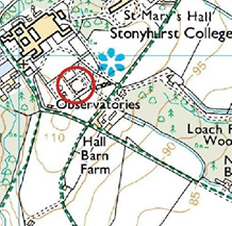 Map of Stonyhurst Observatory Location