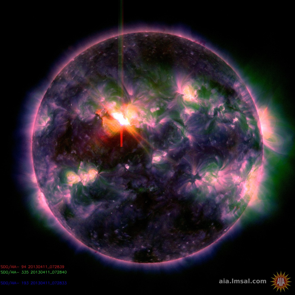 SComposite SDO image of the M6.5 flare. Image NASA