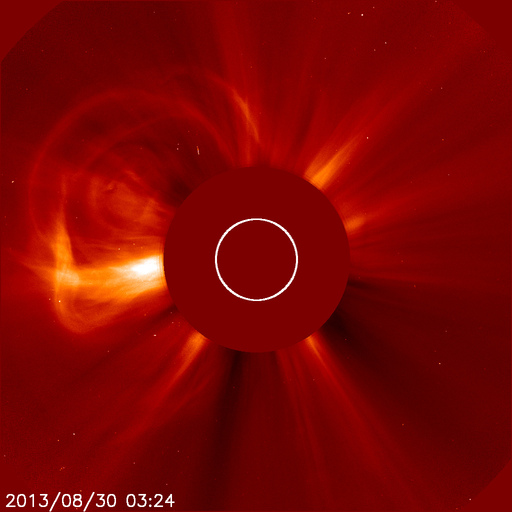 SOHO/LASCO C2 image of the CME on 30th August. Image NASA