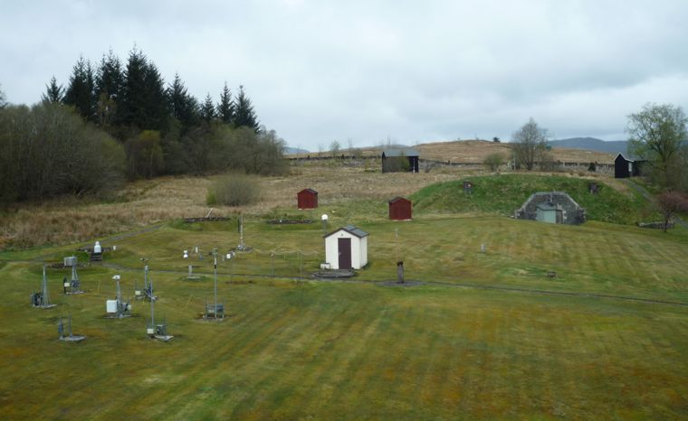 Photo of the grounds of to Eskdalemuir Observatory