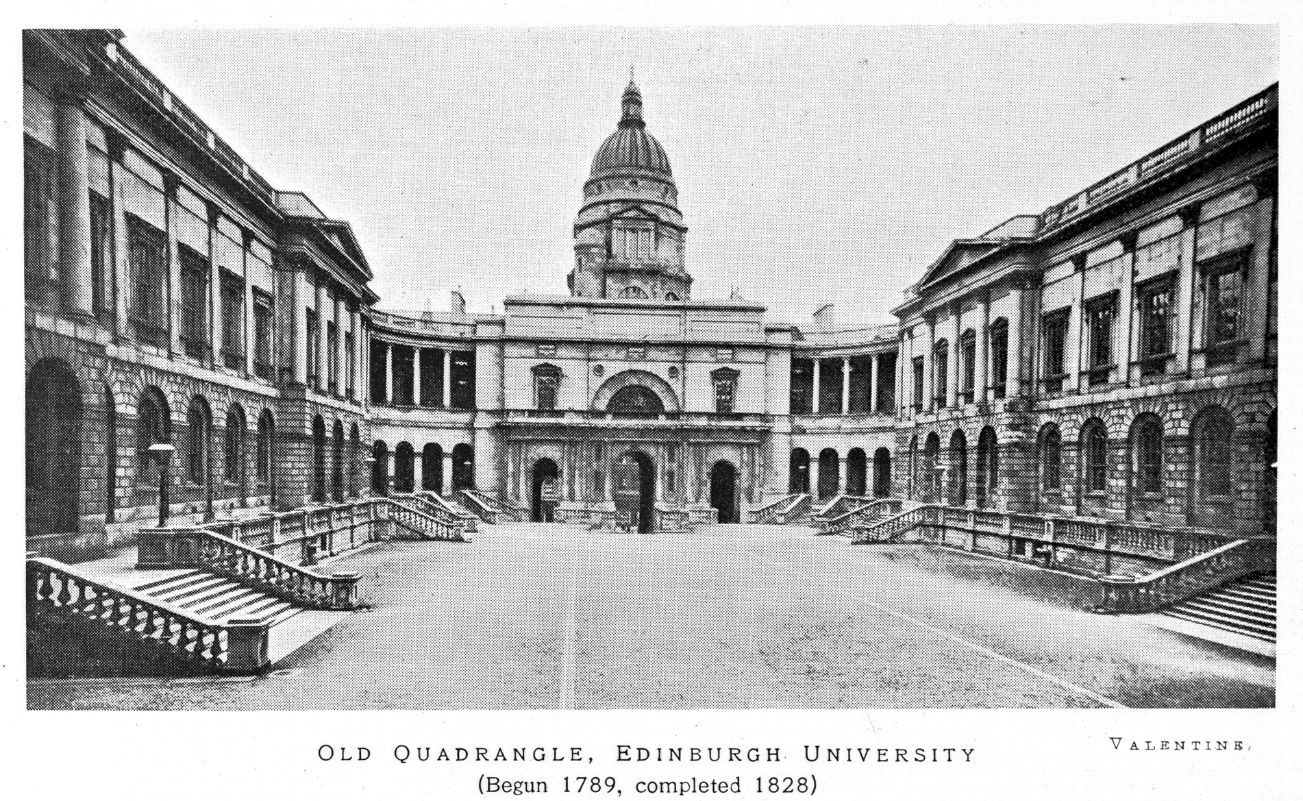 Historic view of the Old Quadrangle, University of Edinburgh